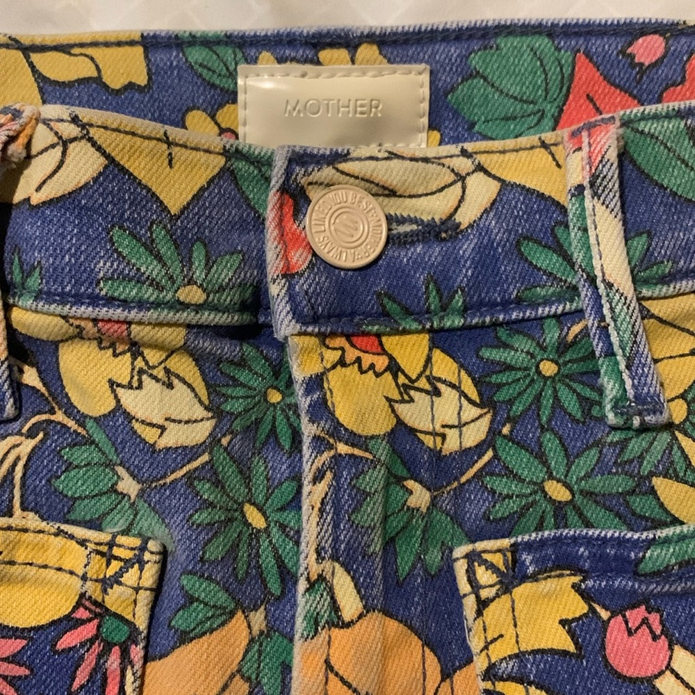 Mother The Hustler Fresh Bloom Cropped Pant, size 26